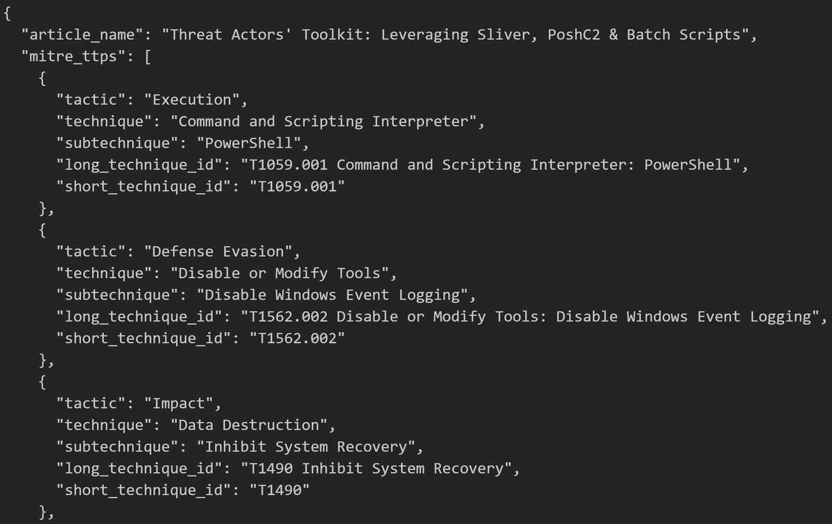 darkQuassar's tweet photo. ✨ Parsing Threat Intel reports with LLM is fun and opens up huge possibilities. I've been doing this for quite a while and I think it's time to give it some better structure.

So far, LlamaIndex is the best package for this, though LangChain is good too. https://t.co/xy7dSrDOvt