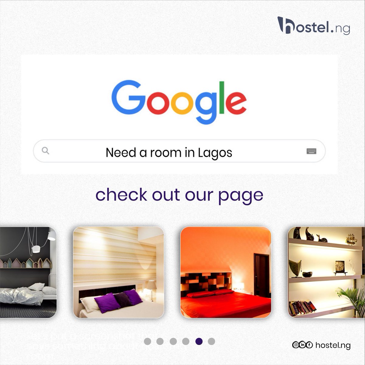 HostelNg's tweet photo. Looking for a place to stay in Lagos?
Head to https://t.co/eGKQ22y1s4 for the perfect room!
#Lagos #FindYourSpot #HostelNg https://t.co/7PTOoJJfH9