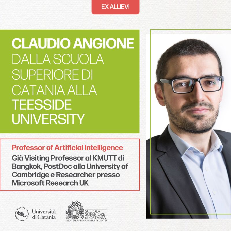 Dopo la pausa estiva, ritorna la rubrica #StorieDiAlumni!
L'intervista del mese è fatta a <a href="/cla_angione/">Claudio Angione</a>, oggi docente di #AI presso la <a href="/TeessideUni/">Teesside University</a>.
Scopri la sua storia sul nostro sito 👉🏻alumnissc.it/storie-di-alum…