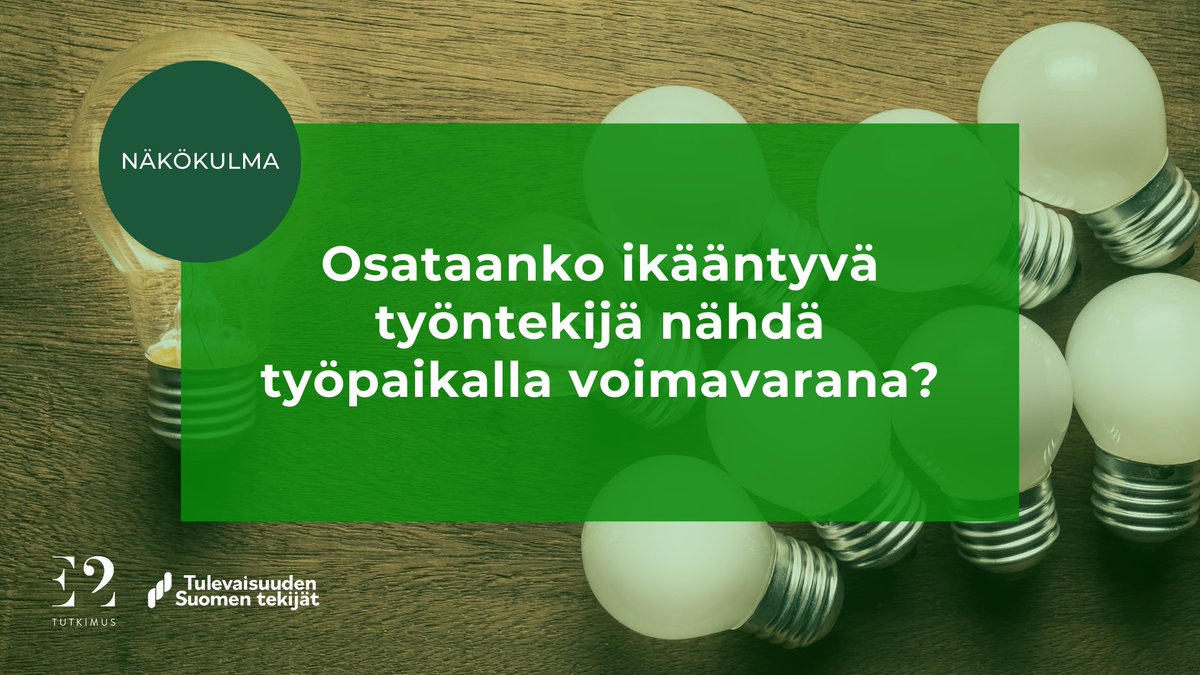 #TulevaisuudenSuomentekijät -tutkimuksessa tarkastellaan työelämän tulevaisuutta eri kanteilta.🧩 Yksi tärkeä näkökulma on ikääntyvien työntekijöiden asema työmarkkinoilla. 

✍️@ainoheikkila kirjoitti aiheesta verkkosivuillemme. Käy lukemassa: bit.ly/3NAzhIN