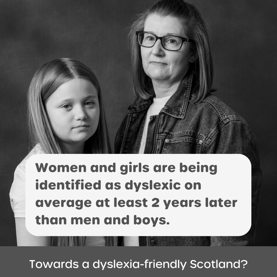 Our research found that women and girls in Scotland are being identified on average at least two years later than men and boys. We must identify dyslexia at a younger age to ensure that their potential isn’t lost. Download the full report. dyslexiascotland.org.uk/report