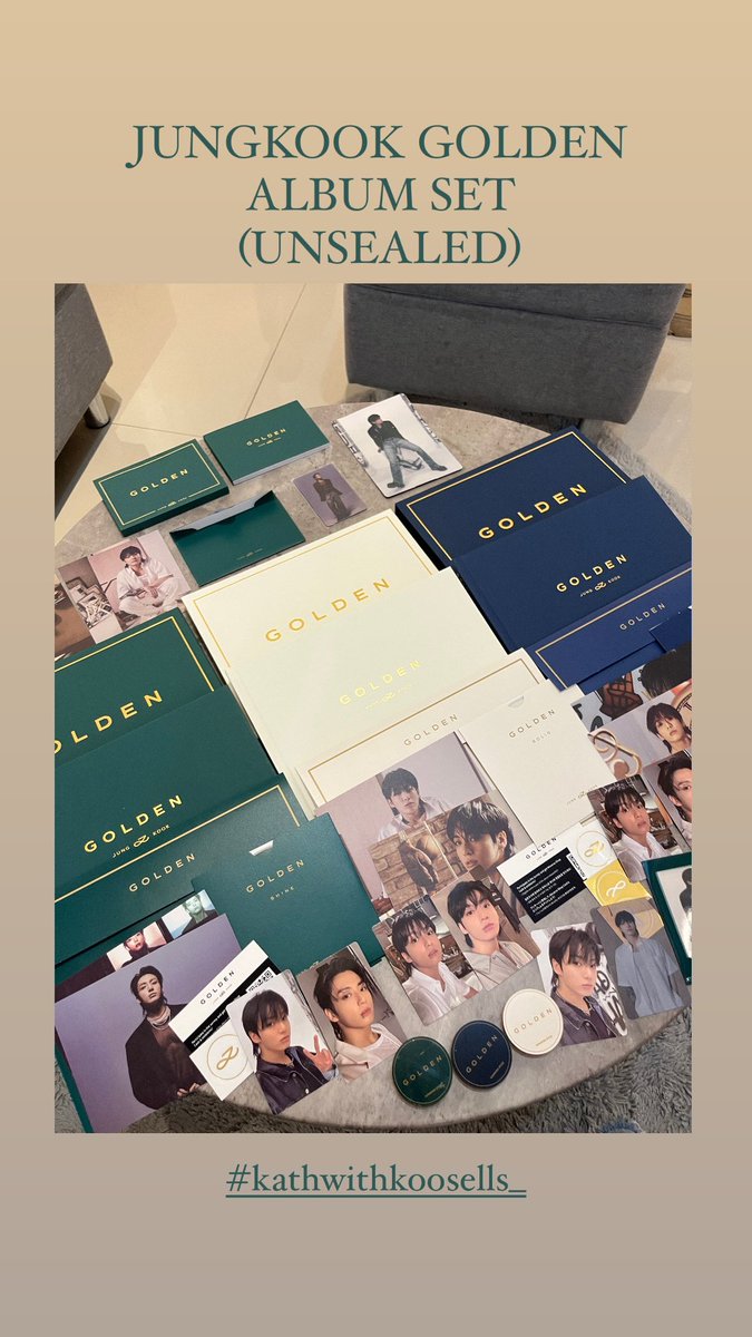 kathwithkoo_'s tweet photo. annyeong! #kathwithkoosells 😊✨

wts lfb ph onhand

Jungkook Golden Album Set (unsealed)

ALL IN, complete inclusions with POB
 — P2500 + sf

quezon, gcash, jnt
pm/reply to claim 💟

🏷️ bts jeon jungkook jk jjk https://t.co/bFpQjIDI7O