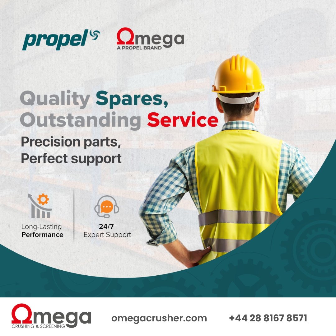 𝐄𝐥𝐞𝐯𝐚𝐭𝐢𝐧𝐠 𝐒𝐭𝐚𝐧𝐝𝐚𝐫𝐝𝐬 𝐢𝐧 𝐐𝐮𝐚𝐥𝐢𝐭𝐲 𝐚𝐧𝐝 𝐒𝐞𝐫𝐯𝐢𝐜𝐞!

At <a href="/propelind/">Propel Industries</a> and <a href="/OmegaCrushing/">Omega Crushing and Screening</a>, we believe that outstanding service and precision parts are the backbone of success in the crushing and screening industry.