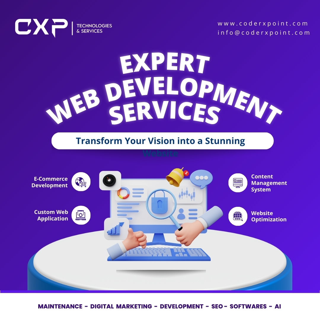 coderxpoint's tweet image. 🚀 Transform Your Vision into a Stunning Website! 🚀
At CXP Technologies & Services, we specialize in providing Expert Web Development Services that turn your ideas into reality.
📲 Get in touch with us at coderxpoint.com or info@coderxpoint.com
#ExpertWebDevelopment