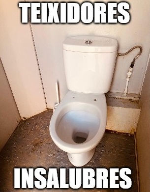 4/20: 𝗡𝗢 𝗧𝗘𝗡𝗜𝗠 𝗟𝗔𝗩𝗔𝗕𝗢𝗦 𝗗𝗜𝗚𝗡𝗘𝗦 𝗔 𝗟’𝗘𝗫𝗧𝗘𝗥𝗜𝗢𝗥; els dos que hi ha són insalubres. Cada un té, com a mínim, 200 usos durant el dia de dilluns a divendres! #TeixidoresInsalubres #ProvisionalitatDigna #MilloresxTeixidores #TeixidoresOblidades