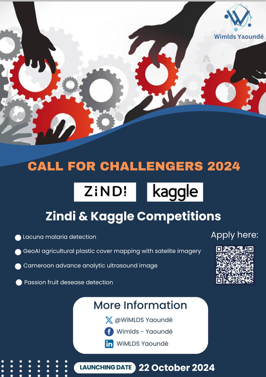 🚀 *The WiMLDS Yaoundé Challenge is here!* 🌍

Students, researchers, and AI enthusiasts, this is your chance to shine! 🌟

#WIMLDSChallenge, #Kaggle, #AI, #Zindi , #diversity, #Innovation , #DataScience