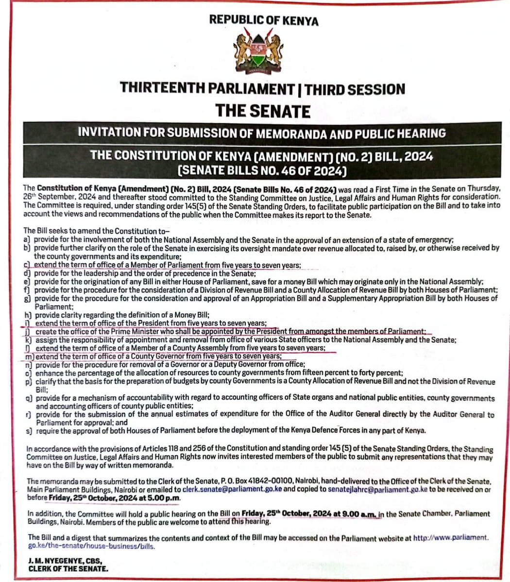 Faith Odhiambo (@faithodhiambo8) on Twitter photo Good morning, friends and Patriots.
The political activity in our country continues to raise uncertainty and disquiet among the people. We must, however, keep our eyes peeled on our sovereignty, democracy and constitutionalism. The <a href="/Senate_KE/">Senate of Kenya</a> Constitution of Kenya (Amendment) Good morning, friends and Patriots.
The political activity in our country continues to raise uncertainty and disquiet among the people. We must, however, keep our eyes peeled on our sovereignty, democracy and constitutionalism. The <a href="/Senate_KE/">Senate of Kenya</a> Constitution of Kenya (Amendment)