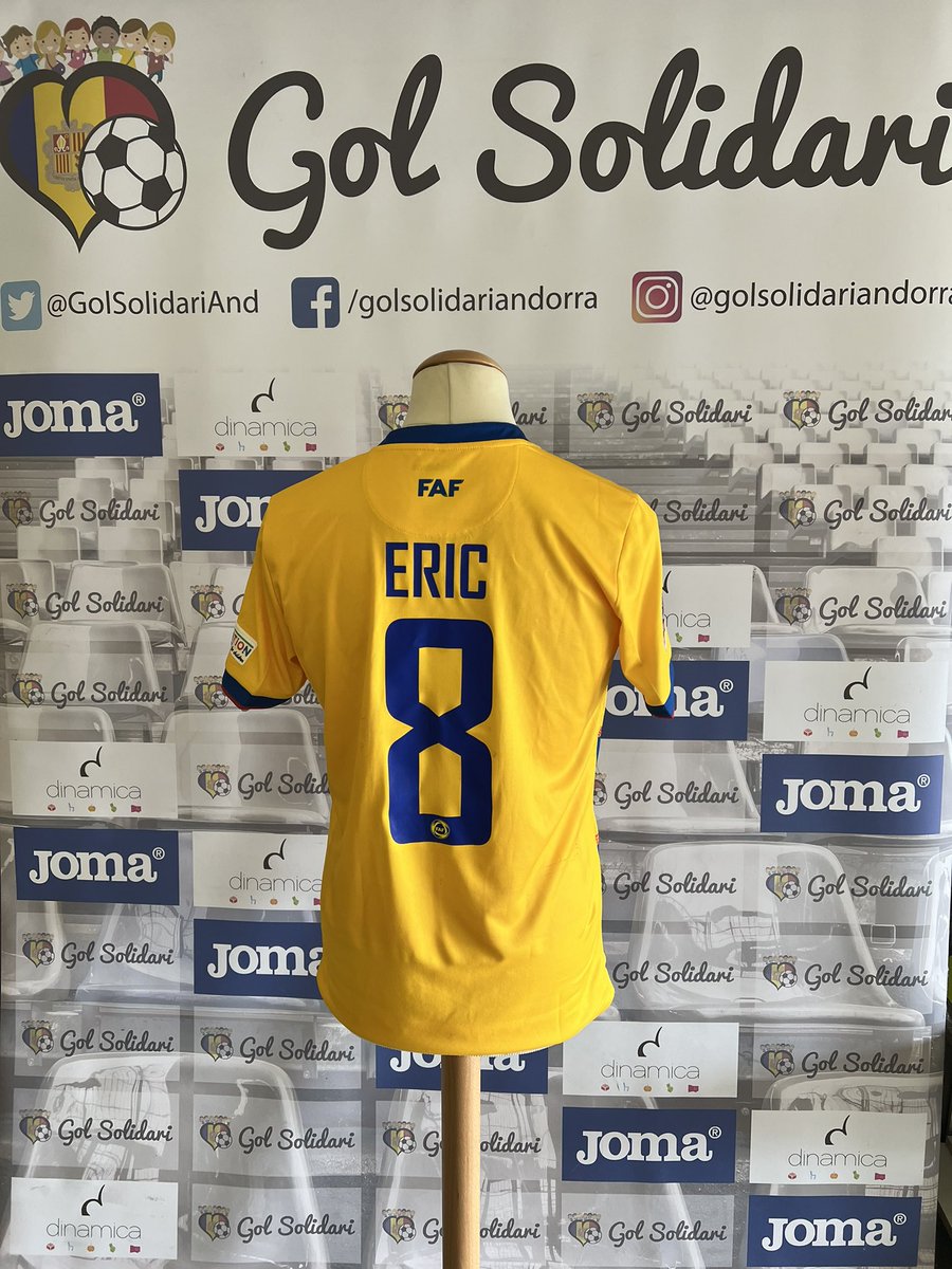 GolSolidariAnd's tweet photo. La nova samarreta de la selecció de @Eric_Vales 🇦🇩⚽️ contra Malta 🇲🇹 a la Nations League és la nostra subhasta del dia 🤩 #andorra #israel #matchworn #qualifiers #auction #charity #subasta #asta #unwashed https://t.co/OEz4gFhKsg