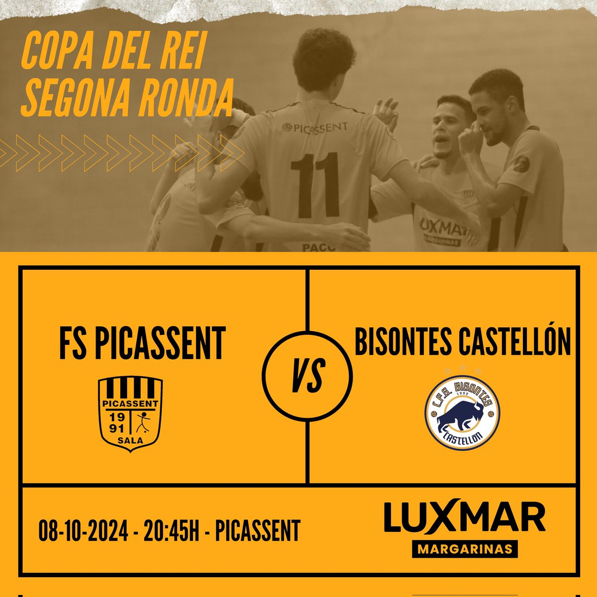 FSPicassent's tweet photo. ✌🏻 Comença nova setmana amb doble compromís!

🏆 El dimarts ens visita el Bisontes en la segona ronda de Copa del Rei, un altre pas històric pel club.

👉🏻 I el dissabte, primera visita de la temporada al País Basc per enfrontar-nos a l'Aurrera de Vitoria.

#OrgullTaronja https://t.co/9kEnDbd6jZ