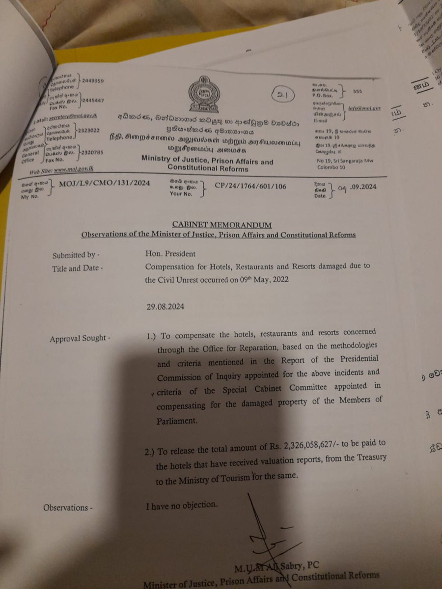 sulorammohan's tweet photo. https://t.co/ZpgiMZvI3o #MahindaR new hotel in #Tangalle sought compensation for property damage on #May9, yet not submitted valuation. #Rohitha owner of #SinharajaGreenEcoLodge, asks Rs 73.4mn. No objections, noted by JusticeMin #AliSabry. #aragalaya #SriLanka https://t.co/XoHQGGelTm