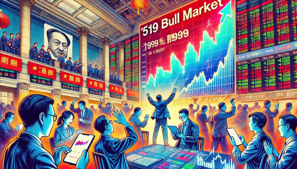 The 519 Chinese bull market - bookmark this for later

The "519 market situation" refers to a notable event in China's stock market history, specifically on May 19, 1999. On that day, the Chinese stock market experienced a huge surge, which later became known as the "519 bull