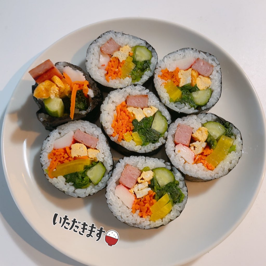 「김밥 만들었따 」|sikiのイラスト