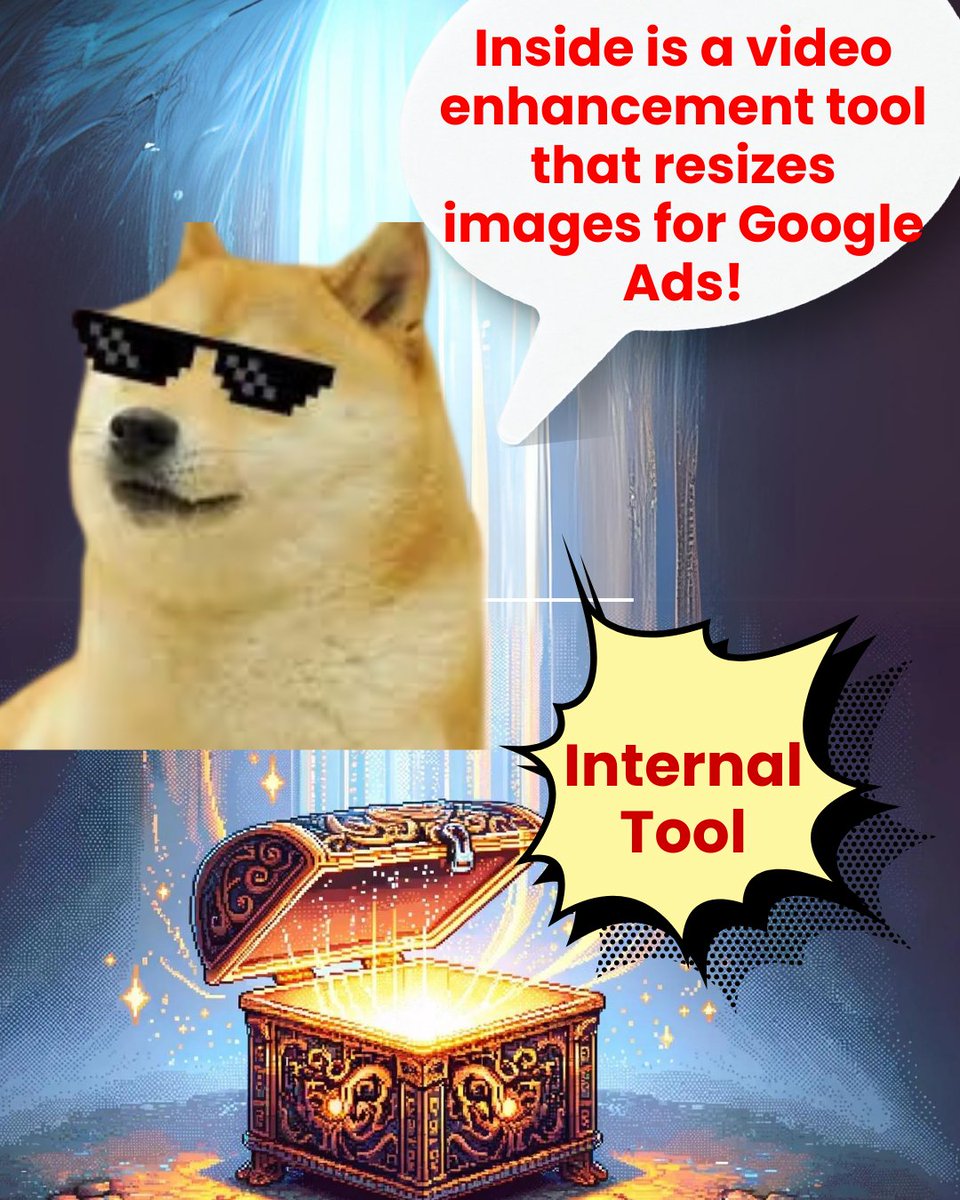 InstaServ's tweet image. 🚨Big News from Google! 🚨
They’ve launched an internal tool not yet available to all! This video enhancement tool is for resizing images in Google Ads.

Resize for any ad format
-Maintain visual quality
-Save time with quick adjustments
Follow us for updates!
#googlenewupdate