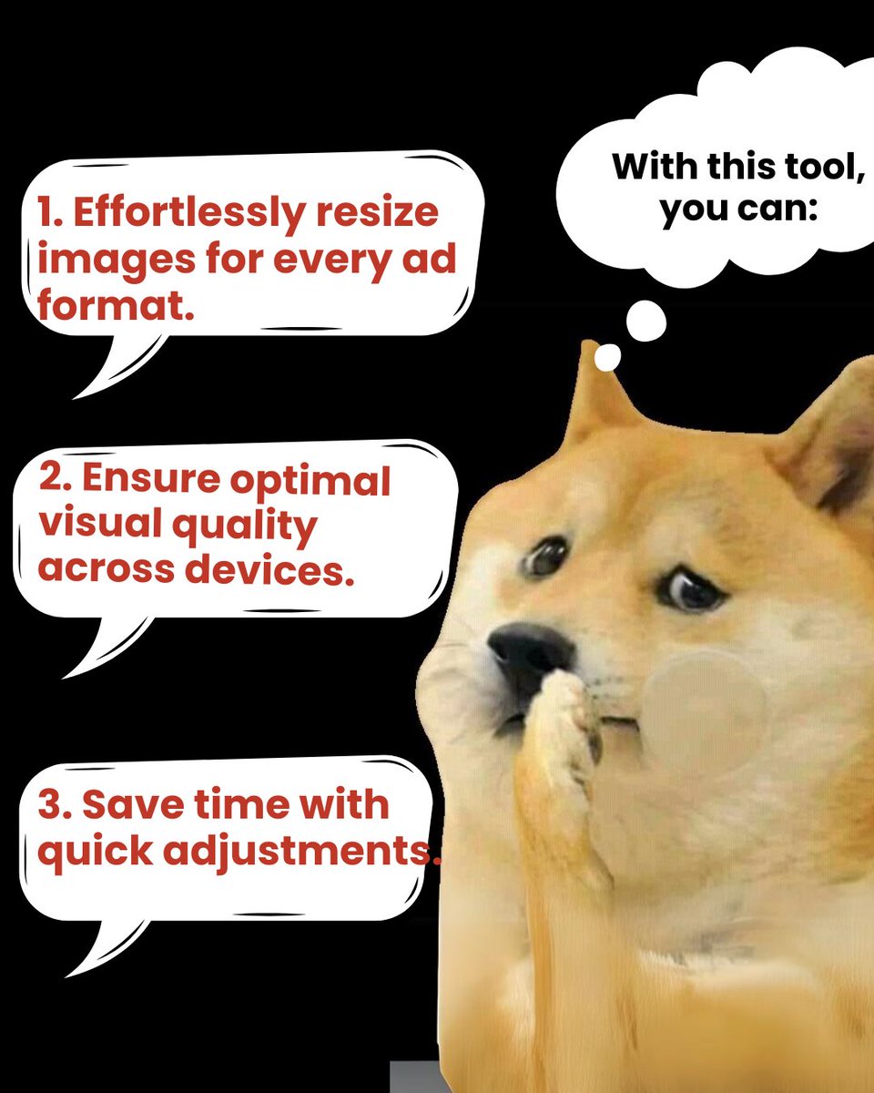 InstaServ's tweet image. 🚨Big News from Google! 🚨
They’ve launched an internal tool not yet available to all! This video enhancement tool is for resizing images in Google Ads.

Resize for any ad format
-Maintain visual quality
-Save time with quick adjustments
Follow us for updates!
#googlenewupdate