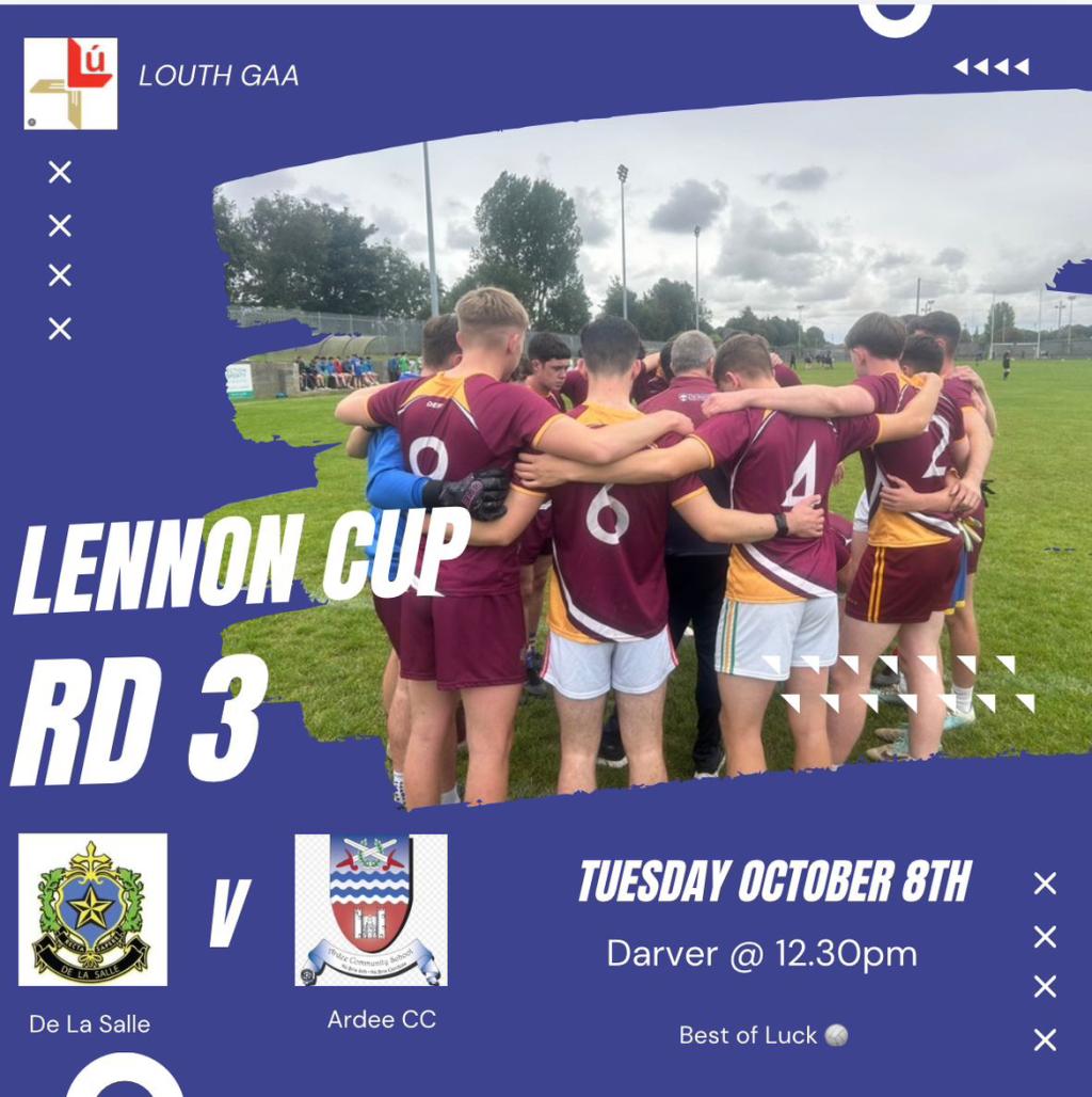 DLS Lennon Cup team preparations for their Lennon Cup campaign! The team have currently a narrow victory over local school, St Mary’s (The Marist ) and now prepare for their second game against Ardee CC on Tuesday 8th of October.  
Wishing  the team the best of luck in their fi