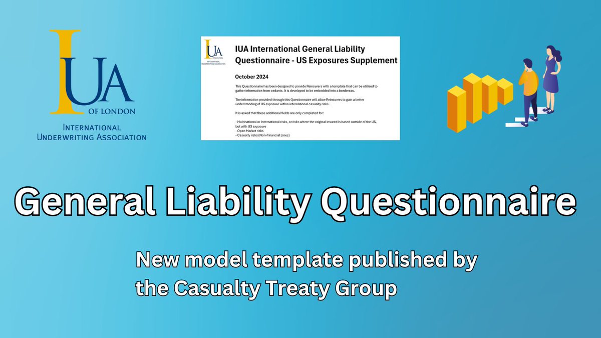 A new model General Liability Questionnaire has been published by the IUA. Developed by members of our Casualty Treaty Group, it provides reinsurers with a template for collecting information relating to US exposures.
buff.ly/4dJKTon