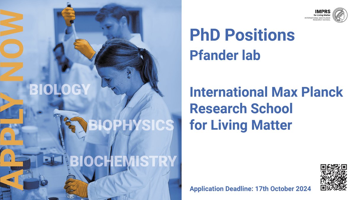 IMPRS for Living Matter (@imprs_lm) on Twitter photo An intact genetic information is the fundament of life. If you are interested to apply precision genome engineering and state-of-the-art sequencing technology join the <a href="/PfanderLab/">PfanderLab</a> <a href="/IMPRS_LM/">IMPRS for Living Matter</a>
#PhDposition #IMPRS #cellbiology #DNAreplication #genomeengineering An intact genetic information is the fundament of life. If you are interested to apply precision genome engineering and state-of-the-art sequencing technology join the <a href="/PfanderLab/">PfanderLab</a> <a href="/IMPRS_LM/">IMPRS for Living Matter</a>
#PhDposition #IMPRS #cellbiology #DNAreplication #genomeengineering