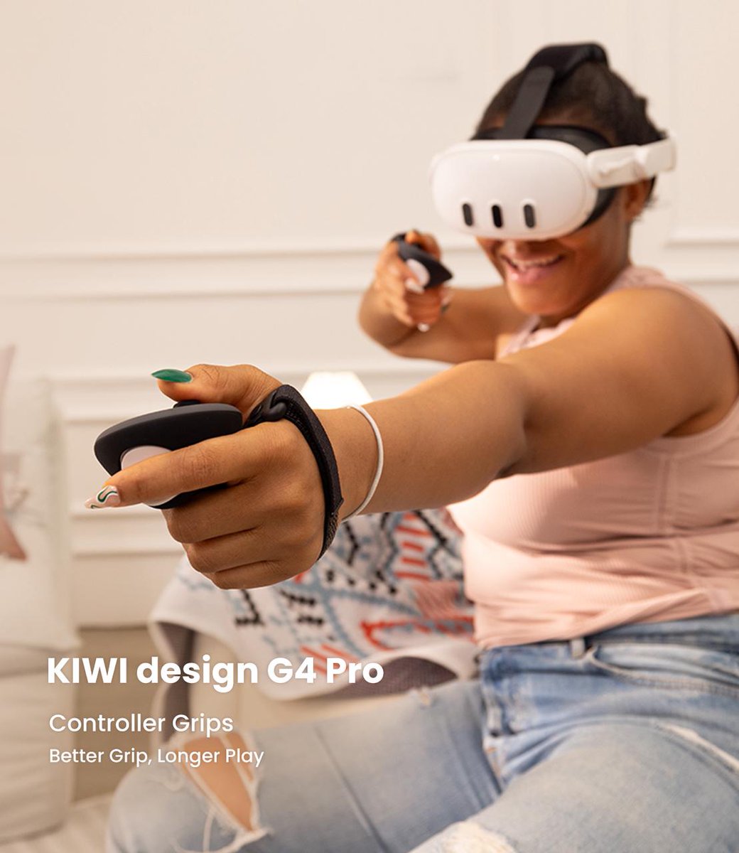 KIWIdesign_shop's tweet photo. Sweaty hands? No problem! 🙌 G4 Pro's got your grip covered!
👉Upgrade your gear: https://t.co/knlAaCGS37
#KIWIdesign #KIWIG4PRO #Quest3 #Quest3S #VR https://t.co/l63wE3yLwx
