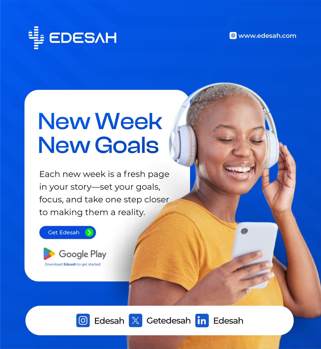 edesahapp's tweet photo. New week, same goal! 
Let us at Edesah help you achieve your dream of studying in the best schools abroad.
Download the Edesah app, save up to N50K and watch us do our thing!

Click here to download the app now
https://t.co/dSKrOiitG3 https://t.co/Xmi8IK8mG3