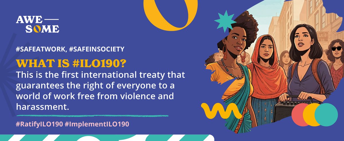 janetmachuka_'s tweet image. What is ILO Convention 190 and why should Kenya ratify it? Let me break it down. 

⅓ ILO C190 addresses violence and harassment in the workplace, recognizing it as a human rights violation that impacts workers worldwide. Hence a need to push for #SafeAtWork policies.

For Kenya,…