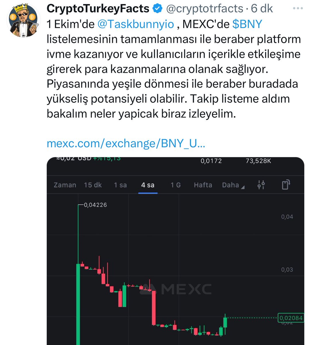 Sözde fenomenleri ifşalamak için açılmış bir hesaptı. Para onada tatlı geldi..

Mexc’de paylaşmadığı takipçilerine yıkmadığı SCAM proje kalmadı 😂