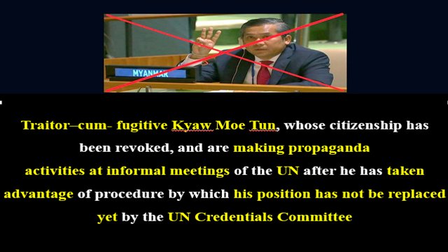 amaythar1995z's tweet photo. So,the @UN Credentials Committee should remove him categorically from the position of #PermanentRepresentative of Myanmar to UN @ASEANNOWTH @UN_News_Centre @MayWongCNA @YahooNews @Sanook @BangkokPostNews @Kemlu_RI @NetflixID @IndonesiaGaruda @antaranews @TheJakartans @CCTV_Plus https://t.co/b2S1ZvZFWf