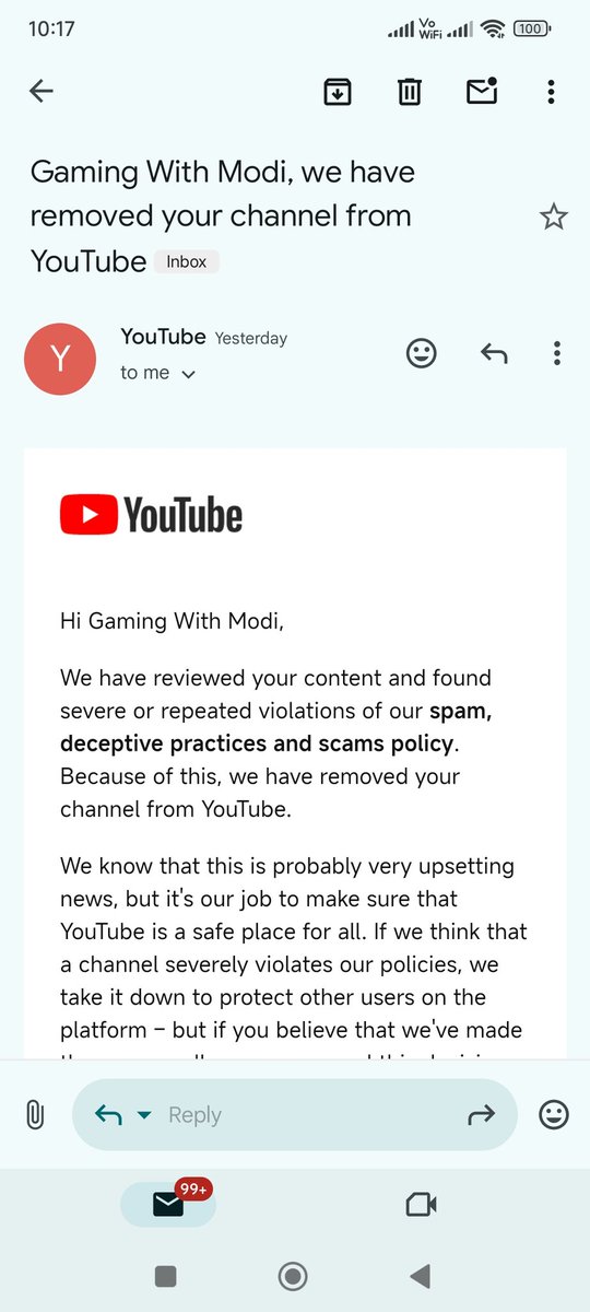 GamingWithModi's tweet photo. Hey @YouTubeTeam, I'm shocked &amp; saddened by my channel's suspension! I've carefully followed community guidelines &amp; ensured no violations. Please review again, I believe it's a mistake. Restore my channel!

Channel Link: https://t.co/0Dk71KIGgg

  #JusticeForMyChannel https://t.co/Ql9jwIgti2