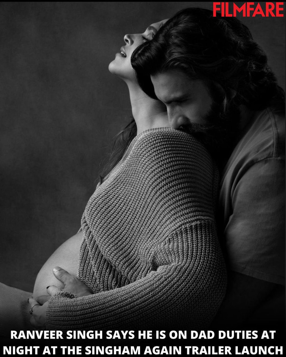 #RanveerSingh opens up on maintaining his dad duties at night, while balancing parenthood and work alongside #DeepikaPadukone at the #SinghamAgain trailer launch. 🫶🏽

#News