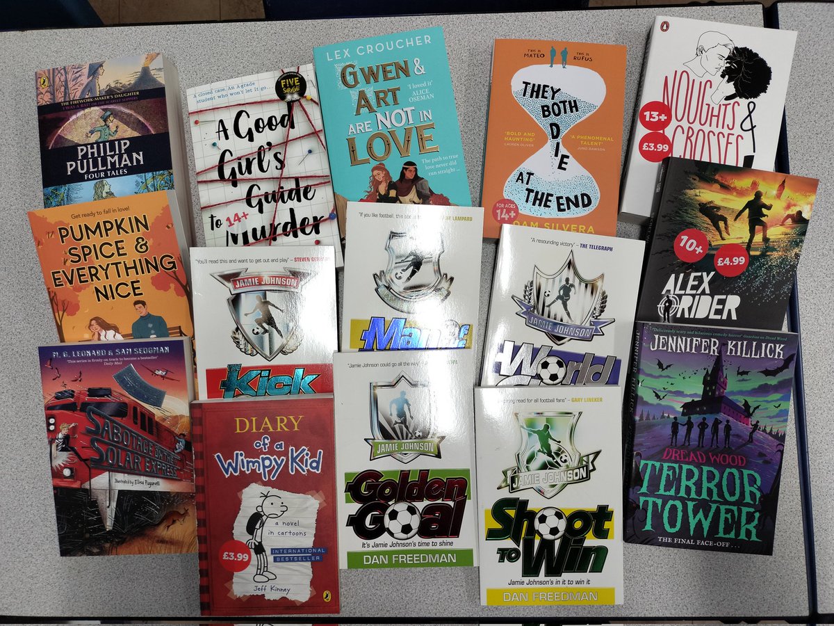 SJBLitNum's tweet photo. Diolch yn fawr! Thank you so much to everyone who supported our @Scholastic Book Fair last week. On Friday, our Literacy Ambassadors enjoyed choosing this bundle of free books to recommend to other students. These will be available to all pupils in lessons and our lunchtime clubs https://t.co/LUq6kDklrv