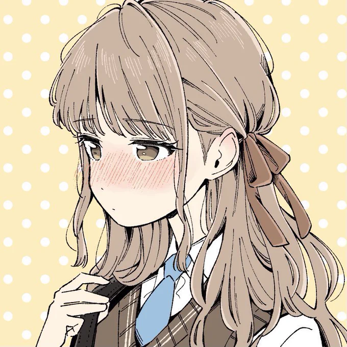 照れ顔の女の子
