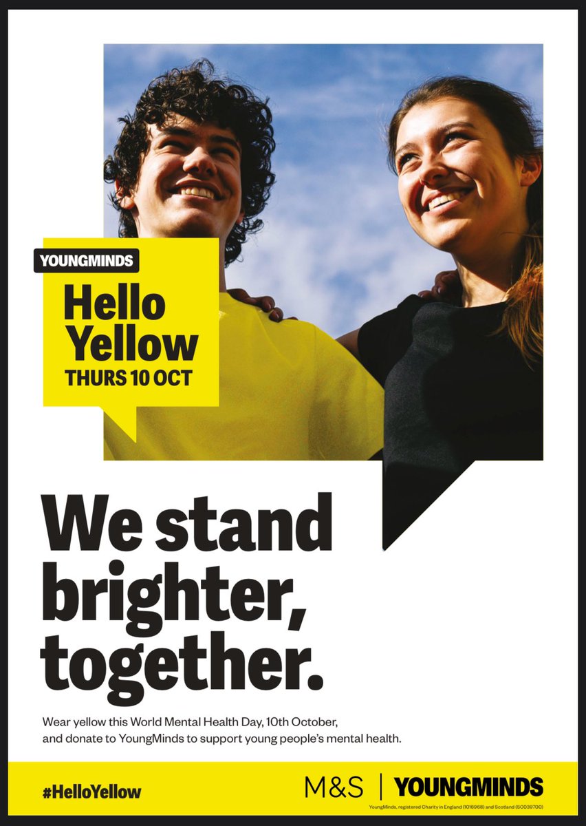 Caroline Hope (@caroline_hope_) on Twitter photo Back from holiday today and getting ready to show support for #WorldMentalHealthDay
Check out <a href="/YoungMindsUK/">YoungMinds</a> to find out how to get involved #HelloYellow Back from holiday today and getting ready to show support for #WorldMentalHealthDay
Check out <a href="/YoungMindsUK/">YoungMinds</a> to find out how to get involved #HelloYellow