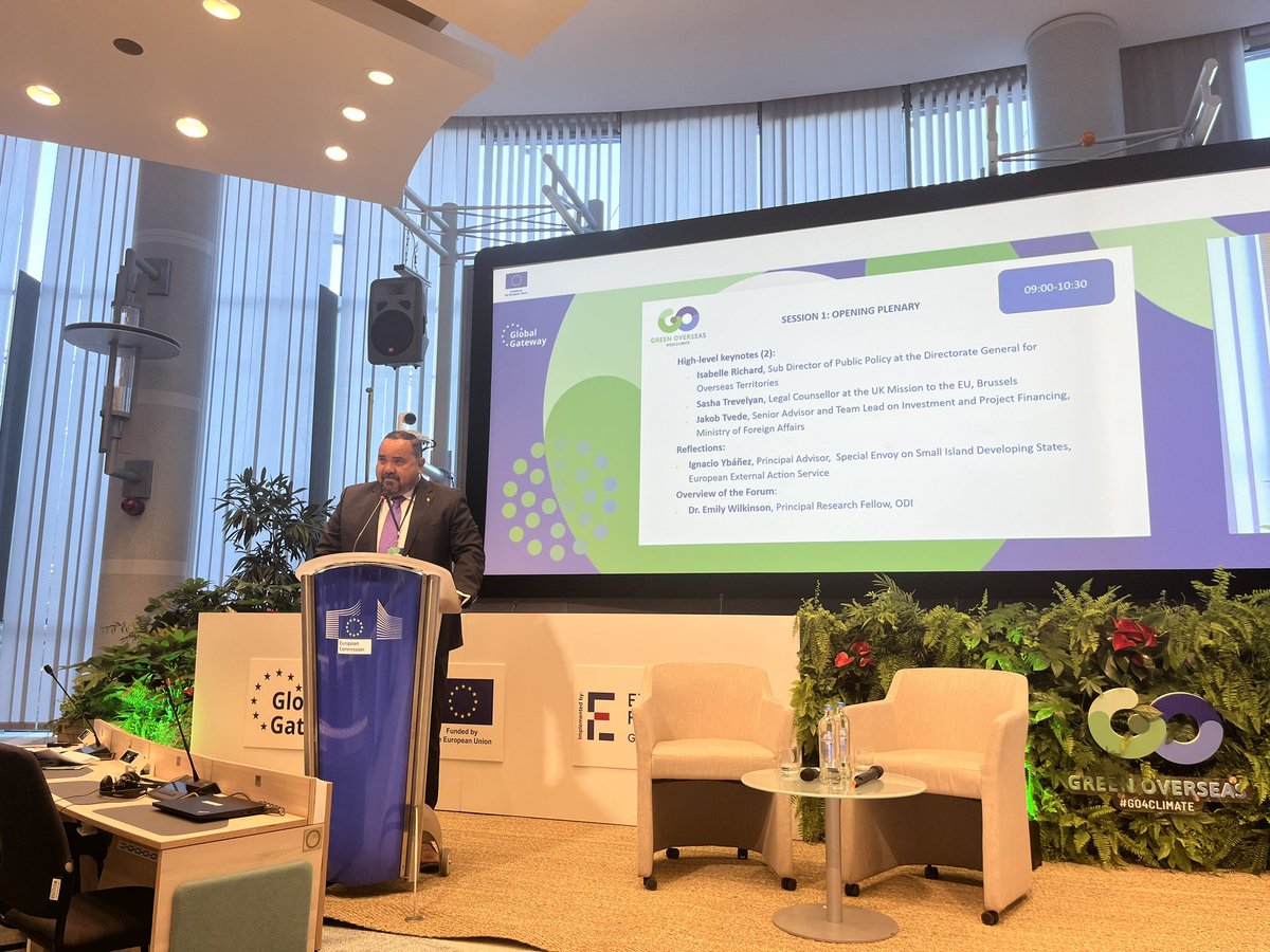 <a href="/EU_Partnerships/">EU International Partnerships 🇪🇺</a> <a href="/ERijna/">Edison Rijna</a> representing the Netherlands 🇳🇱 speaking as an islander from Bonaire who experiences the challenge of climate change first hand, he makes a strong call to work together urgently to tackle this challenge.