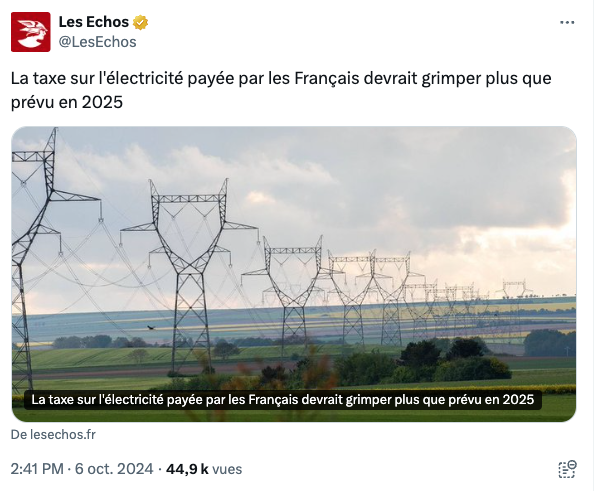 MaximCombes's tweet image. Appliquer la fiscalité normale sur les billets d'avion (taxe kérosène, TVA, etc ?). NON
➡️Coût pour les finances publiques : 4,7 Mds€

Augmenter la taxe sur l'électricité qui s'applique à toutes et tous. OUI
➡️Bénéfice pour les finances publiques : 5 Mds€

#NimporteQuoi