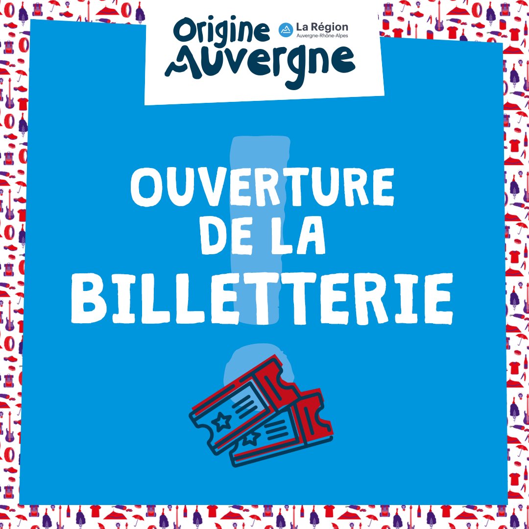 Ouverture de la billetterie ! 🎫

Réservez dès maintenant vos entrées pour Origine Auvergne, du 22 au 24 novembre à la Grande Halle d’Auvergne.

Tarifs et billetterie 👉 origine-auvergne.fr/infos-pratique…

#OrigineAuvergne #Auvergne #PuydeDome #Allier #Cantal #HauteLoire #MyAuvergne