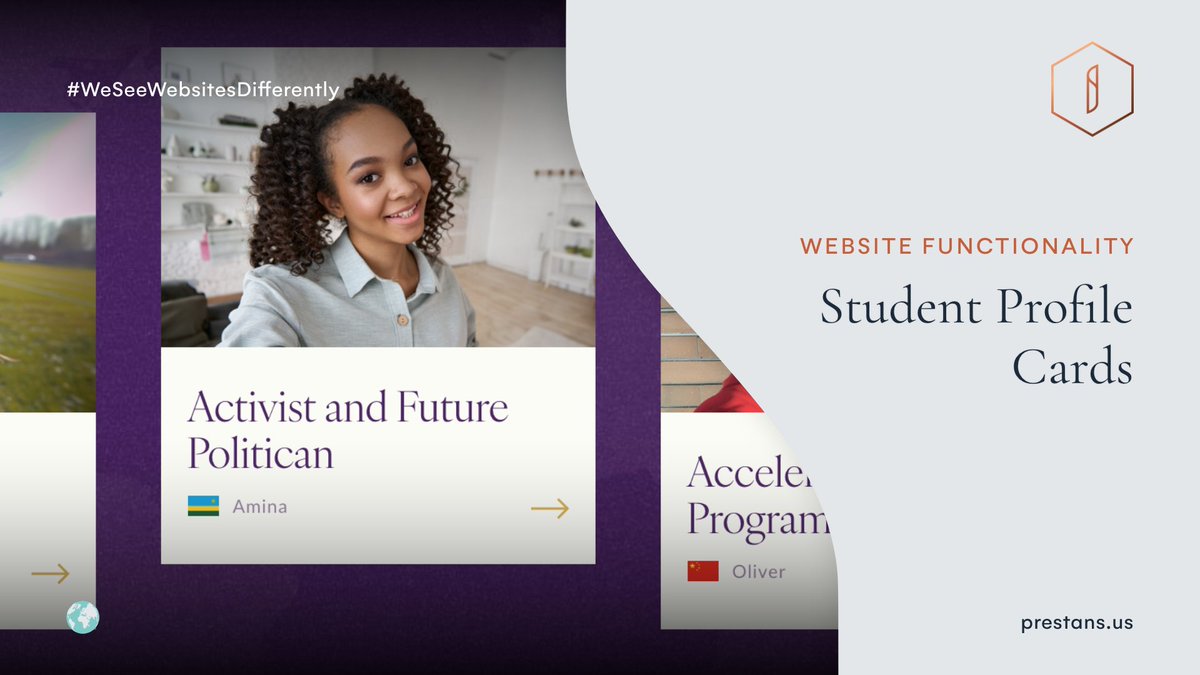 Amazing bespoke interactive UI/UX for <a href="/PrestansOnline/">Prestans Online Academy</a>, showing their Student Profile Cards functionality.

More Inspiring Work >> schoolbyt.es/3zJrapP <<

🇺🇸 #PrestansShowcase #ISWebsites #ISShowcase #WeSeeWebsitesDifferently💡