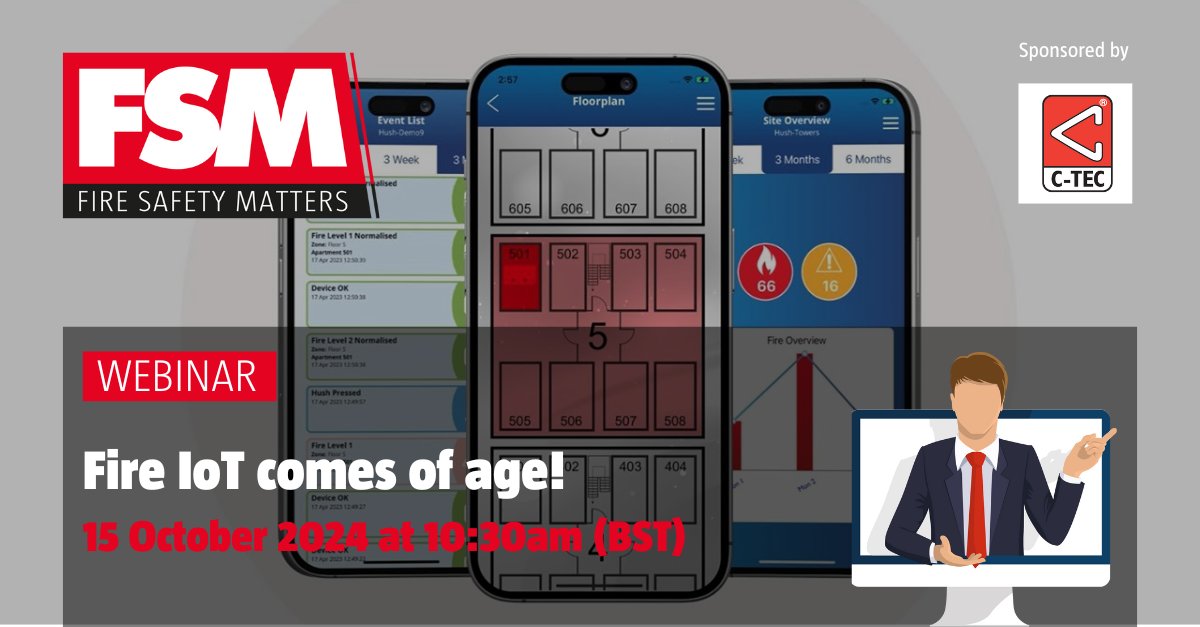 ⚠️ 1 WEEK TO GO! ⚠️

Join us and <a href="/CTEC_UK/">C-TEC</a> on 15 October at 10:30am to explore how the latest advances in fire detection, alarm and ‘IoT’ technology can combine to better detect real fires and reduce false alarms.

Register today 👉  wbmwebinars.com/fire-iot-comes…

#firedetection