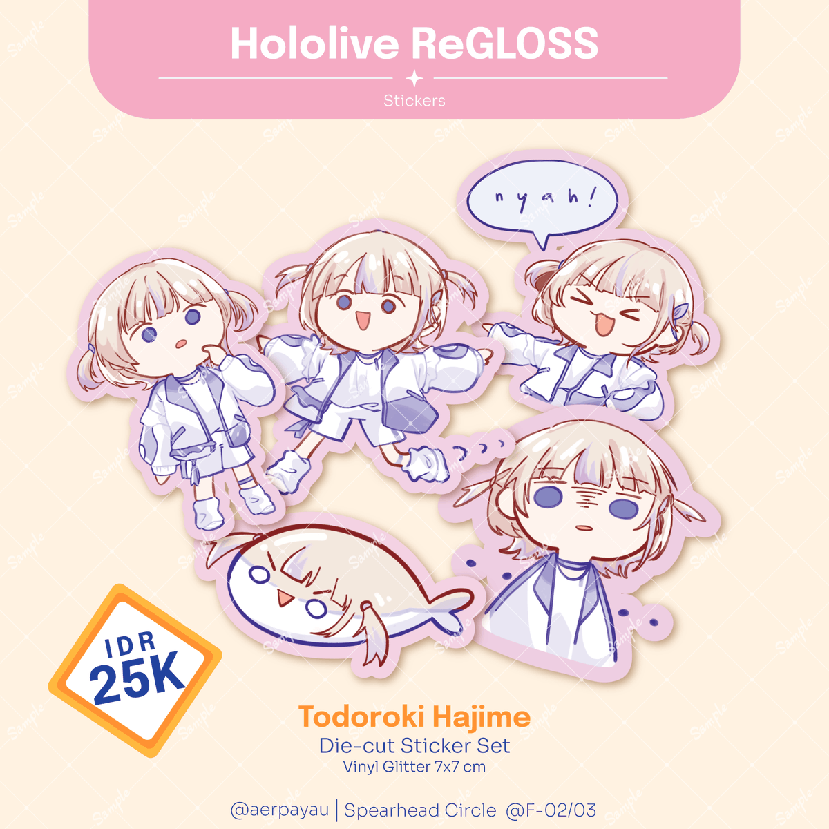 aerpayau's tweet photo. [RT &amp; SHARES ARE APPRECIATED]

Hemlo! Pre-Orders are now open for #Comifuro19 
📍 Spearhead Circle F02-03 (Both days)
🐟 Fandoms : Original Mascot (OC), Project Sekai, Hololive ReGLOSS
🔗 https://t.co/olovr89BoJ

#cf19catalogue  #CF19 https://t.co/VfX1Qa2LPh
