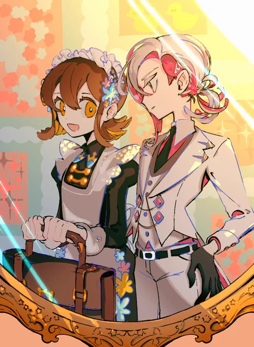 「低血(低血ボルト」「メイドにらと執事にら」描かせていただきました!他にも絵の種類あるかも #ZUTOMAYO_CARD 