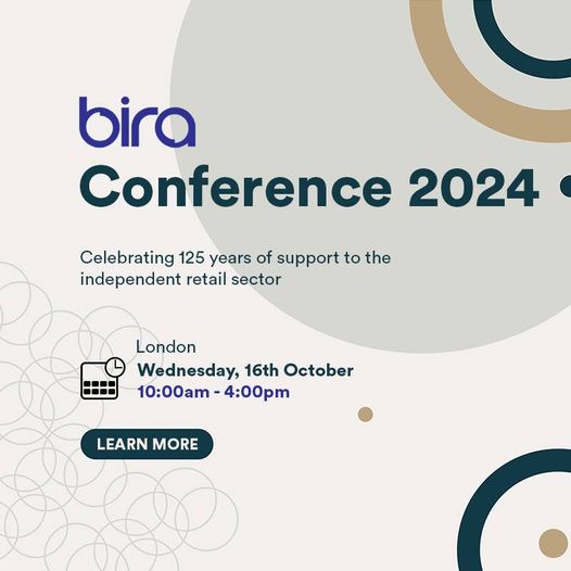 We’re booked! Join us at Bira’s Conference
on Oct 16th as they celebrate 125 years of
championing independent retail.

Secure your free ticket now! -
bit.ly/Bira-Conferenc…

#biraconference2024