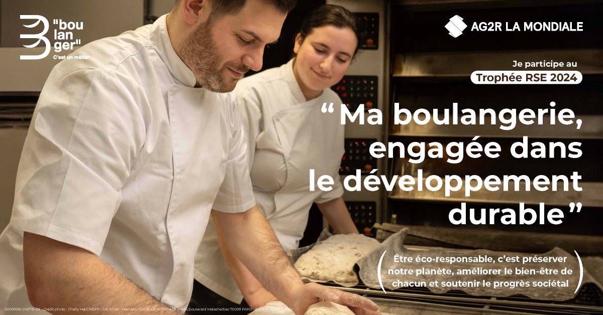 CNBPF - Confédération Boulangerie Pâtisserie (@cnbpf) on Twitter photo 🏆 2e édition du Trophée RSE « Ma boulangerie, engagée dans le développement durable ».
Les boulangeries-pâtisseries artisanales, créatrices d’emplois et de lien social, ont un rôle essentiel à jouer dans le cadre des transitions écologiques et sociales contemporaines. La <a href="/cnbpf/">CNBPF - Confédération Boulangerie Pâtisserie</a> 🏆 2e édition du Trophée RSE « Ma boulangerie, engagée dans le développement durable ».
Les boulangeries-pâtisseries artisanales, créatrices d’emplois et de lien social, ont un rôle essentiel à jouer dans le cadre des transitions écologiques et sociales contemporaines. La <a href="/cnbpf/">CNBPF - Confédération Boulangerie Pâtisserie</a>