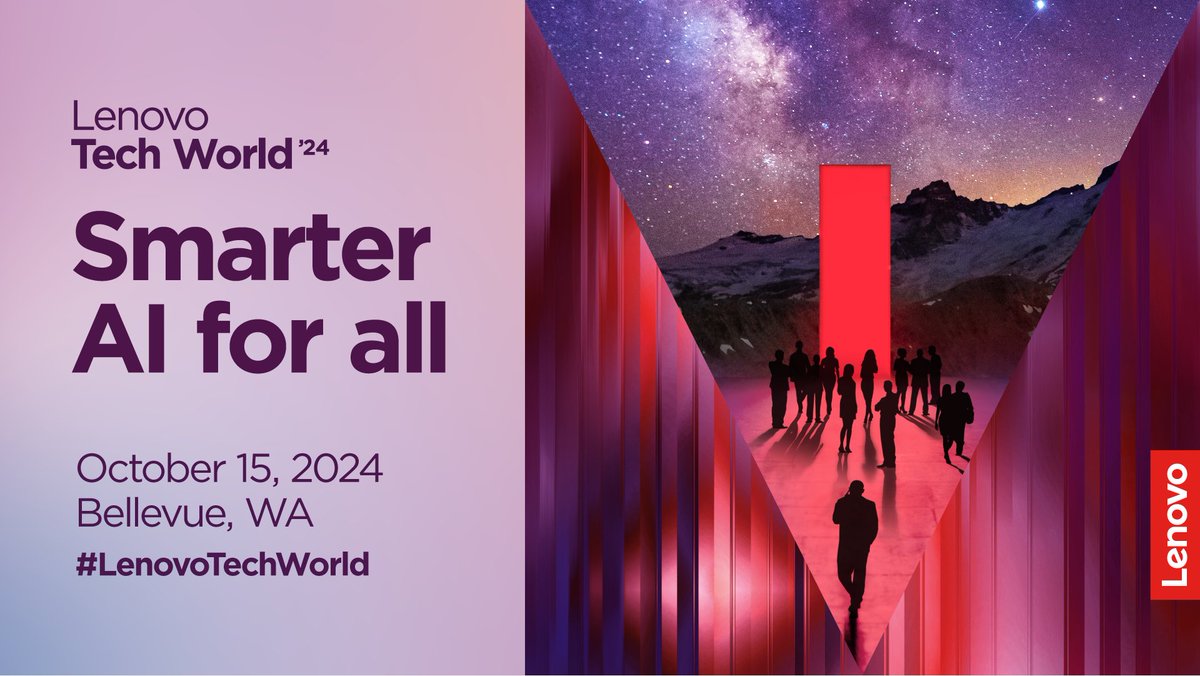What's next for AI? Join Lenovo on October 15, 2024 at #LenovoTechWorld to hear top industry leaders discuss the future of AI innovation for all.

Learn more: lenovo.com/TechWorld | #WeAreLenovo