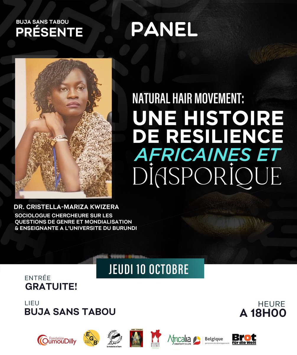 😌 Vos cheveux murmurent une histoire, et si on les laissait s’exprimer ? Une certitude : les cheveux crépus ne sont pas qu’une mode, mais un héritage 🌱✨

🗓️ Ce jeudi 10 octobre, rejoignez-nous pour un rendez-vous qui va vous faire  renouer avec vos racines profondes. Kaze !
