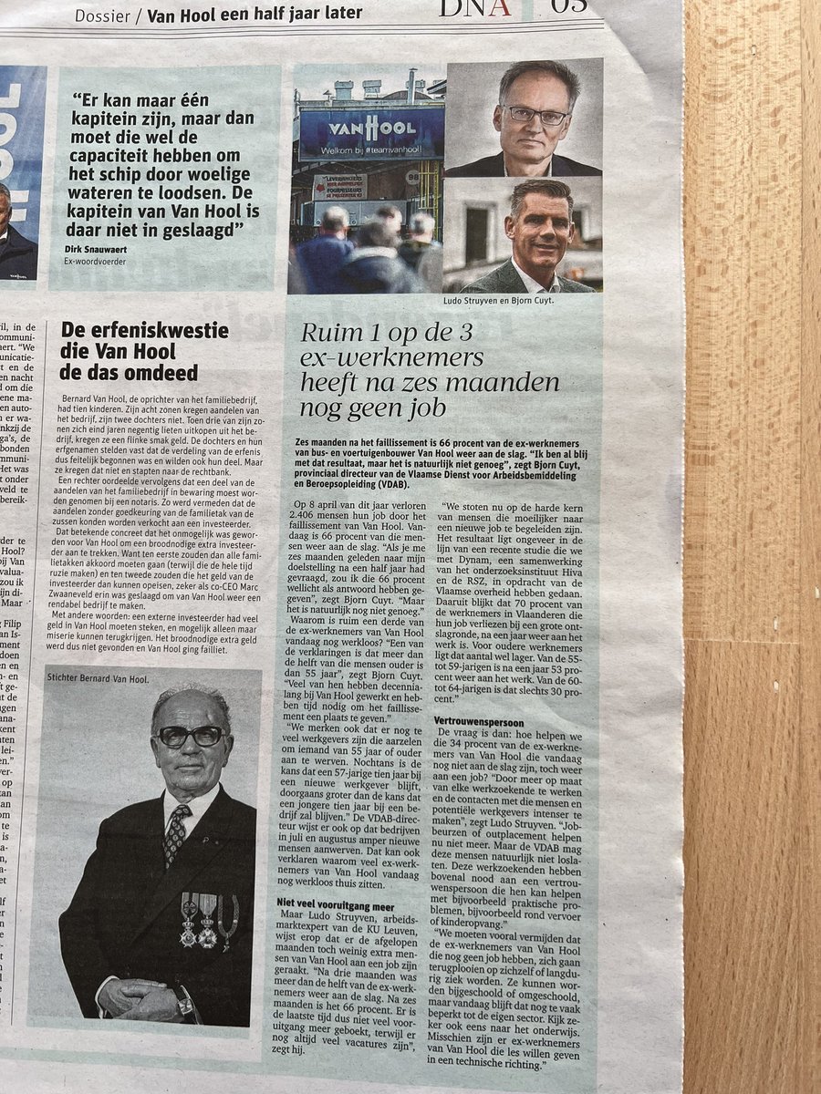 34% van ex-werknemers Van Hool na 6 m nog niet aan het werk. Vooral kortgeschoolden + ouderen.
Toont hoe kans al na 3 m is gedaald.
En volgehouden begeleiding &amp; opleiding op maat vergt. Ook naar andere sectoren.
👇mijn reactie in <a href="/gva/">Gazet van Antwerpen</a> 
<a href="/vdab_be/">VDAB</a> <a href="/Agorianl/">Agorianl</a> <a href="/BeCUYT/">Bjorn Cuyt</a> <a href="/HIVA_KULeuven/">HIVA - KU Leuven</a>