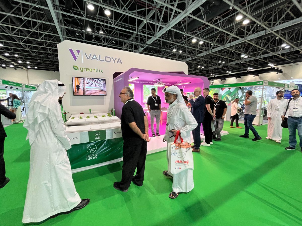 We are thrilled to be exhibiting alongside our partners <a href="/Valoya/">Valoya</a> at @AgraMe Dubai 🌿

Discover our cutting-edge aeroponic technology in action on Valoya's stand BO74, and meet Ben, Nick, and Oscar at stand BO78 to explore how aeroponics can transform your farming business.