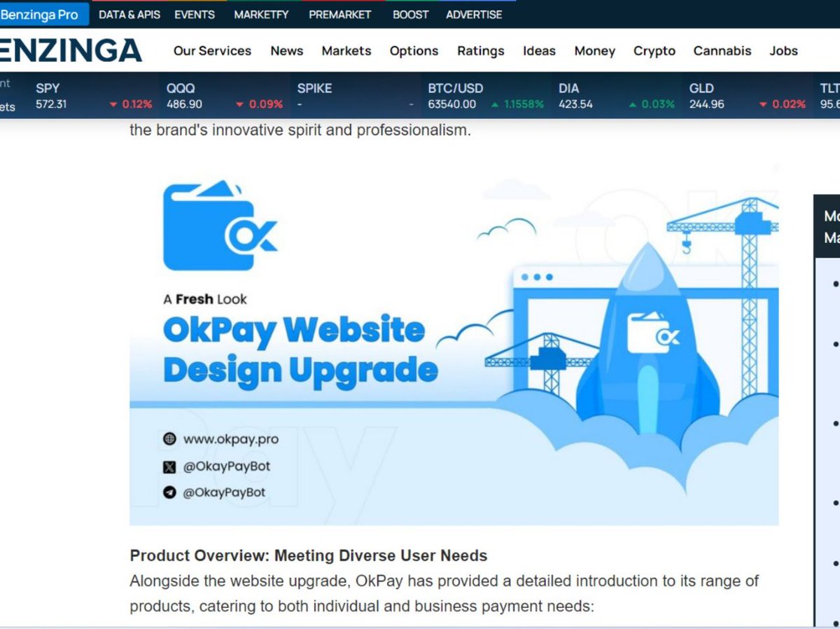 OkayPayBot's tweet photo. 🚀 OkPay in the Spotlight! 🚀
Benzinga covers the OkPay Website Design Upgrade, showcasing our fresh, sleek look and enhanced user experience! 🎉
📖 Read the full article and see why we're making waves in the fintech space:
https://t.co/NAGQb1ZKmZ
#OkPay #Fintech #Benzinga #TON #Payments #DigitalPayments