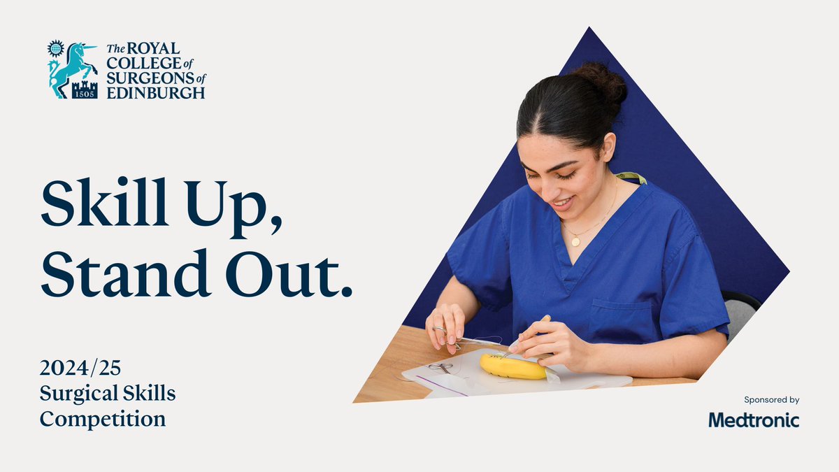 RCSEd's tweet photo. 👋Medical students, due to a site issue, we have extended sign ups for the 2024/25 RCSEd and Medtronic Surgical Skills Competition to midnight tonight! Today is your FINAL chance to register: https://t.co/lSkaOaGcU2
#RCSEdSkillsComp25 #FutureSurgeons #SkillUpStandOut https://t.co/lGRF1LJNC8