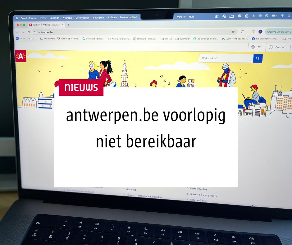 Door een technisch probleem kan de #website van stad #Antwerpen momenteel niet getoond worden. We doen ons best het probleem zo snel mogelijk op te lossen. Voorlopig kan je terecht op noodwebsiteantwerpen.be.