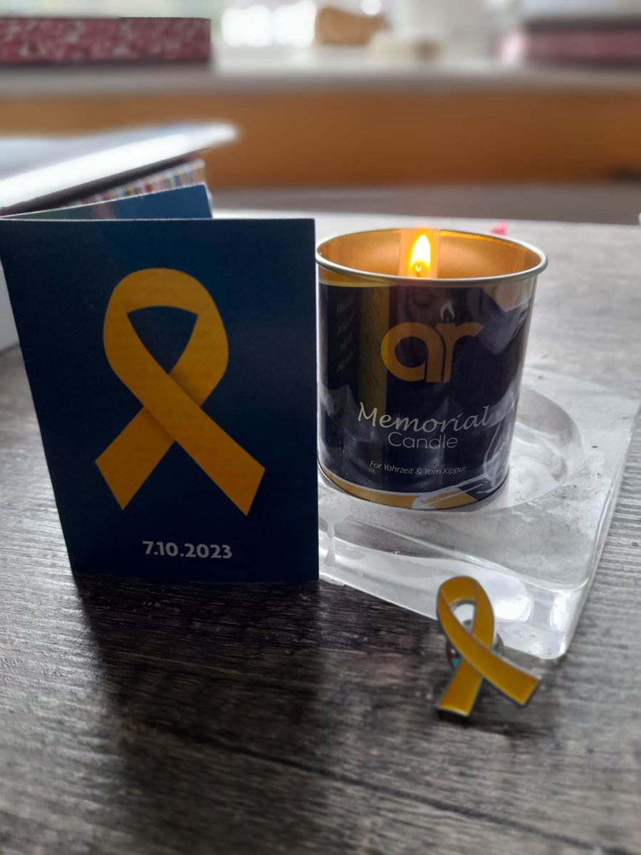 I light this candle to remember the unimaginable horrors of #October7th that we thought had ended with the Holocaust.  Never again happened again and is still happening to the #hostages. Never forget.