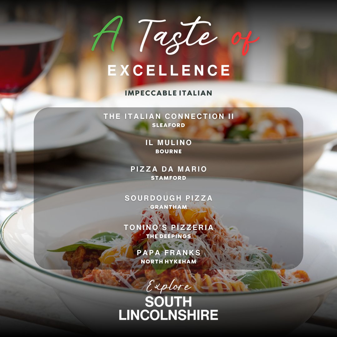 ESLVisitorGuide's tweet image. 🍕🍝 Craving Italian cuisine?
Here are the top-rated pizza and pasta spots in South Lincolnshire, as per Google reviews:
Buon appetito!
#ExploreSouthLincolnshire