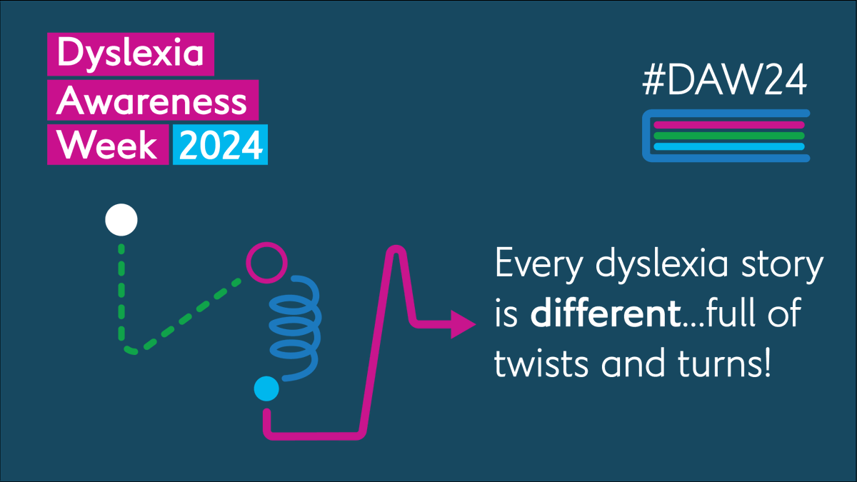 It’s #DyslexiaAwarenessWeek! This year’s theme is #What’sYourStory?' We'll be showcasing the diversity of the dyslexic community and highlighting that everyone’s experience of dyslexia is unique. 10% of the population is dyslexic, that’s over 6.7 million stories to tell.
#DAW24